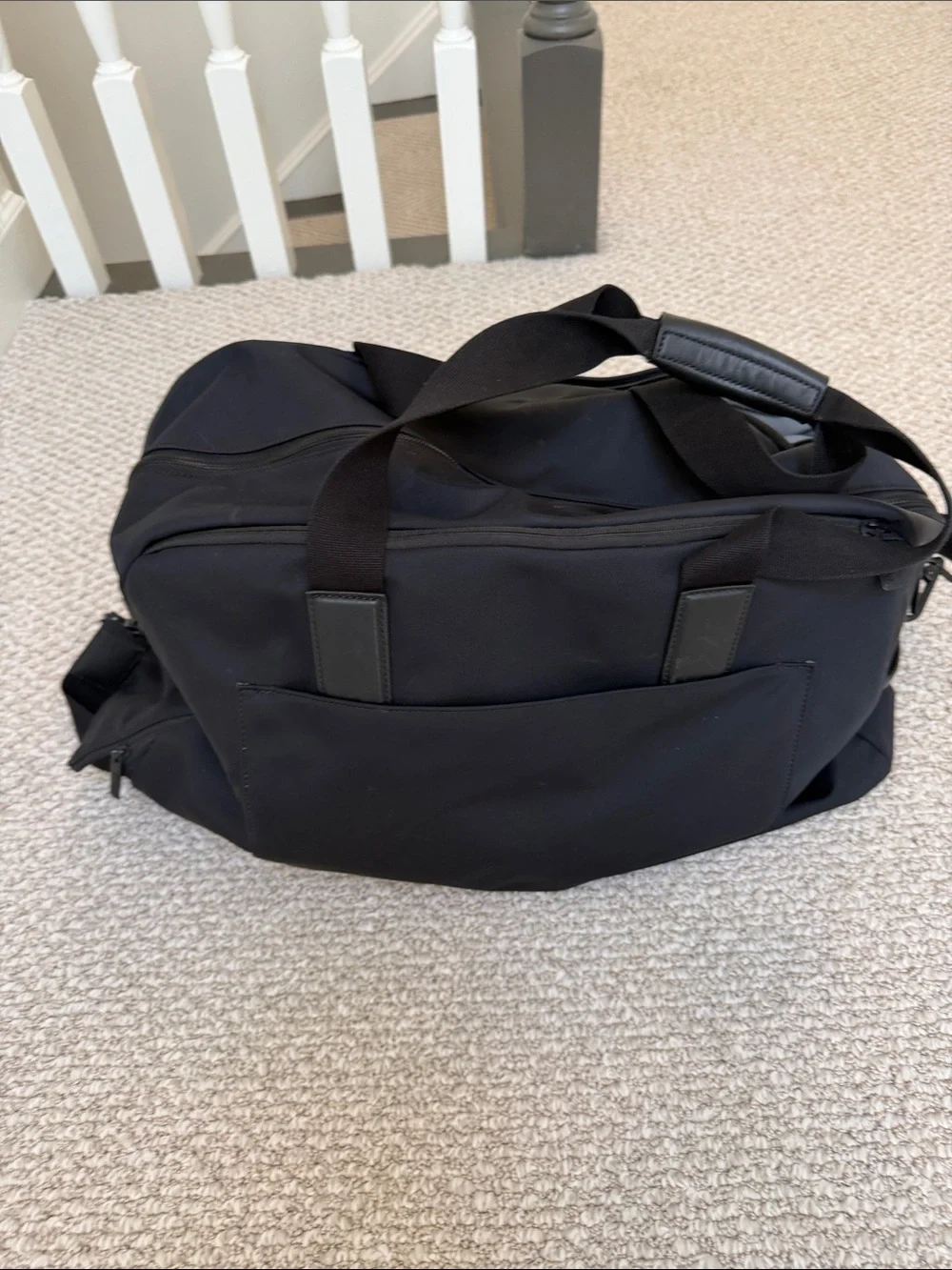 Away Black Men's Travel Duffel with Shoulder Strap